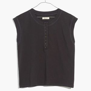 Madewell Garment-Dyed Henley Muscle Tee
